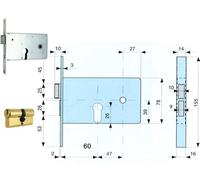 SERRATURA DA INFILARE MG ART.812.60.1