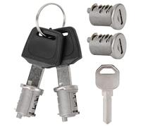 Serratura da tetto, 4 pezzi, per chiavi Thule, sistema a chiave singola, include 4 cilindri di chiusura, 2 chiavi e 1 chiave di controllo, compatibile con rack con chiave
