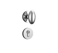 Serratura della porta camera serratura divisa in argento del bagno interna a sfera silenziosa WC set completo di da letto magnetica(Bright chrome 5845 mechanical)