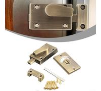 Serratura della porta del WC con fermo indicatore impegnato vuoto, materiale in lega di zinco, adatta per porte del bagno 12 18 mm di spessore, bullone reversibile per più direzioni di apertura