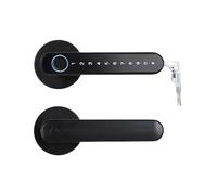 Serratura Della Porta Intelligente Impronta Digitale Biometrica Smart Door Lock Password Tuya Elettronico Keyless Entry Knob For La Camera Da Letto Di Casa(3200BK with G2)