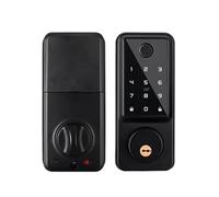 Serratura Della Porta Intelligente Serrature Intelligenti Con Catenaccio App Ttlock Tuya Wifi Impronta Digitale Biometrica Password Bluetooth Keyless Entry Tastiera Serratura(Black TTlock)