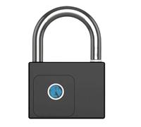 Serratura Della Porta Intelligente Tuya Smart Lucchetto Impronta Digitale Impermeabile Ricarica USB Sensore Di Sblocco For Identificazione Rapida(BLACK)