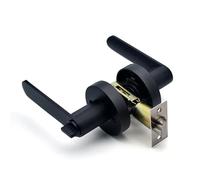 serratura della porta Serratura con maniglia for porta interna a canale quadrato design sferico a tre barre for camera da letto e bagno(Round black)