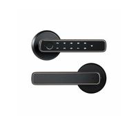 Serratura di porta astuta dell'impronta digitale di Bluetooth con chiave meccanica di password che sblocca per la singola maniglia di legno