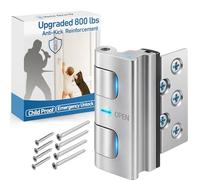 Serratura di rinforzo della porta di sicurezza domestica resiste a 362,9 kg per la sicurezza della porta d'ingresso, serratura a prova di bambino per porte interne con doppio metodo di sblocco,