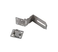 Serratura di sicurezza a 90 gradi, in acciaio inossidabile 304, resistente, con spessore rinforzato, per capannone del cancello, argento, 10 x 4 x 4 cm