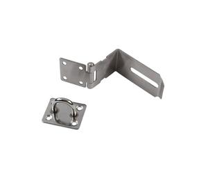 Serratura di sicurezza a 90 gradi, in acciaio inossidabile 304, resistente, con spessore rinforzato, per capannone del cancello, argento, 10 x 4 x 4 cm