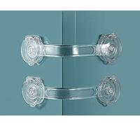 Serratura di sicurezza a prova di bambino in plastica trasparente per frigorifero, cassetto, credenza, forno e frigorifero