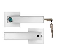 Serratura di sicurezza for impronte digitali antifurto for Elettronica in lega zinco Semiconduttore Chiave for serratura con maniglia intelligente Installazione semplice fai da te(Silver)