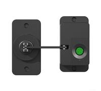 Serratura di sicurezza intelligente per bambini, con impronte digitali, ricaricabile tramite USB, 0,5 s, riconoscimento per armadietti, frigoriferi, mobili, senza trapano (nero piatto)