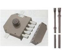 Serratura di sicurezza MOTTURA art. 621 triplice pompa-cilindro 60 mm con aste (70)