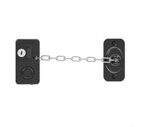 Serratura di sicurezza per ingresso porta con allarme da 120 dB per la sicurezza dei bambini, catena in metallo ricaricabile USB per porte d'ingresso di casa (nero)