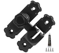 Serratura di sicurezza per porta dello schermo, senza foratura, per interni, in metallo, per cucina, camera da, bagno, cortile, fienile, scuola, università, dormitorio, appartamento