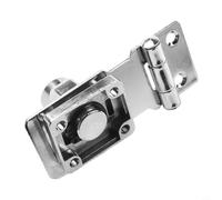 Serratura di sicurezza per porte e capannoni, in lega, 63 o 7,6 cm, set di serrature di sicurezza per garage, con chiavi, fissaggi nascosti per graffette extra Sm (63 cm)