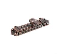 Serratura di sicurezza vintage in lega di zinco con finitura in bronzo per armadietti, cassetti e porte in legno, 15,5 x 4,2 x 4 cm (rosso antico)