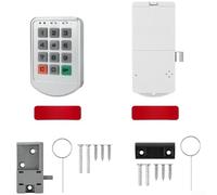 Serratura Digitale Codice Temporaneo e Fisso ABS Nero | Tastiera numerica per sicura, codice temporaneo o fisso, per ideale per palestre, saune, spogliatoi pubblici(Silver)