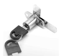 Serratura doppia in lega di zinco per schedari e cassette postali, 16 mm/19 mm, serratura a 7 forme con robusto meccanismo a asta, finitura nera o argento