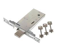 Serratura doppia mappa per porte alluminio da fascia Art. 6873/6893 FEb (E90 -Scatola mm 185x81)