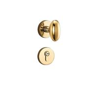 Serratura dorata divisa for bagno interno, serratura sferica, serratura silenziosa for WC, camera da letto magnetica, set completo di serrature for porte della stanza(PVD Golden 7250 mechanical)