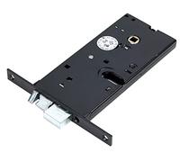 Serratura Elettrica Da Fascia '950' Per Porte In Alluminio. Finitura Verniciata Nera. Foro Ovale Per Cilindro, Scrocco E Pistone Di Ricarica Reversibili. Vite Di Fissaggio Per Cilindro. Senza Cilindro. Alimentazione 12V. Con Scrocco.