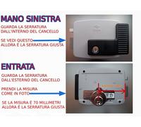 Serratura elettrica Cisa per cancelli mod.11721-70-2-N7 con 7 CHIAVI INCLUSE