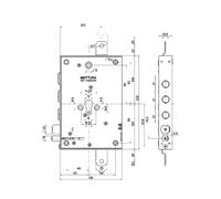 Serratura elettrica di sicurezza Mottura interasse 37 mm art. 85.37ENE