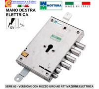 Serratura Elettrica Per Porta Blindata Cilindro Europeo MOTTURA Ad Applicare DX