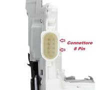 SERRATURA ELETTRICA PORTA POSTERIORE 8 PIN PER AUDI A3 2003- SINISTRA