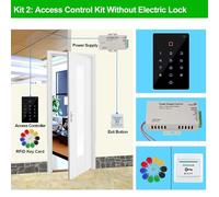 Serratura elettromagnetica Kit di controllo accessi porta Controller di accesso tastiera RFID impermeabile, serrature magnetiche elettriche domestiche da 180 kg(Kit without Lock)