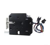 Serratura elettronica 12V per armadi nero | Set di 2 pezzi, funzionamento 12 V DC, alloggiamento in acciaio, nero, per porte interne, armadi, uffici