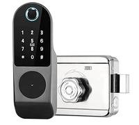 Serratura elettronica a catenaccio con ingresso senza chiave, Bluetooth, impronta digitale biometrica, tastiera touch, controllo tramite app, porta