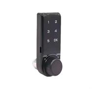Serratura elettronica a combinazione compatibile con cassette delle lettere, palestra, armadietti, telefoni, armadi, sauna, alloggiamento in plastica nera (B)