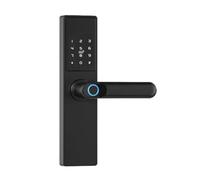 Serratura Elettronica Biometrica Serratura Intelligente Nera Digitale App Tuya Sblocco Remoto Serratura Senza Chiave Serratura Con Impronta Digitale(22x185,BLACK)