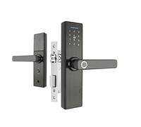 Serratura elettronica con APP Tuya da remoto/impronta digitale biometrica/smart card/password/chiave Installazione semplice fai da te(FG5 Plus-4085)