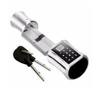 Serratura elettronica con impronte digitali, serratura con codice, chiave, per porte da giardino, camera da letto, appartamenti (70 mm, argento1)