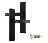 Serratura elettronica digitale Tuya Serrature biometriche intelligenti for impronte digitali Password Serratura for porta senza chiave for casa e ufficio - Blocco intelligente(T11black with gw)
