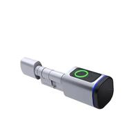 Serratura elettronica for porta con impronta digitale intelligente Serratura a cilindro da 60/70 mm con sblocco APP/chiavi/scheda IC(60mm-Silver)