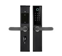 Serratura elettronica intelligente con gateway WiFi e tecnologia antifurto, riconoscimento biometrico delle impronte digitali, controllo app mobile (gateway di tipo E)