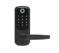 Serratura elettronica intelligente con impronta digitale biometrica/password/smart card/sblocco chiave/caricatore di emergenza USB,Facile installazione fai da te(Noir)