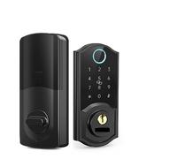 Serratura elettronica intelligente con impronta digitale, serratura senza chiave tastiera/Bluetooth/portachiavi IC, ricarica USB for la casa(B)