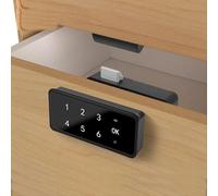 Serratura elettronica intelligente per armadietti con impronte digitali, alimentata tramite USB, con modalità fisse e temporanee, sicurezza per armadio da palestra, in ABS, nero, 75 mm (B)