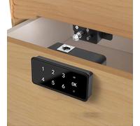 Serratura elettronica intelligente per armadietti con impronte digitali, alimentata tramite USB, con modalità fisse e temporanee, in ABS, per armadietti da palestra, per casa, ufficio, nero, 75 mm (A)