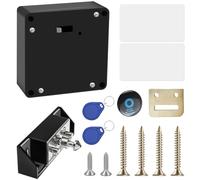 Serratura elettronica per armadio, serratura RFID con batteria, serratura intelligente con 2 portachiavi e 2 schede RFID, cassetto e armadio in legno, serrature nascoste per armadio a doppia porta
