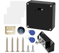 Serratura elettronica per armadio, serratura RFID con batteria, serratura intelligente con 3 portachiavi e 3 schede RFID, serrature nascoste per armadio a doppia porta, cassetto e armadietto in legno