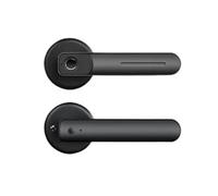 Serratura Elettronica Ttlock Bluetooth Maniglia For Blocco Biometrico Delle Impronte Digitali Maniglia USB Ricaricabile Antifurto Accesso Senza Chiave Smart Home(Black ON APP)