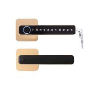 Serratura Elettronica Tuya Intelligente Digitale Biometrica For Impronte Digitali Inteligente APP Sblocco Remoto Senza Chiave Facile Alta Sicurezza(3300gold with GW)