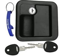 Serratura esterna per porta di roulotte, caravan, camper, sistema FF, FAP, con cilindro e due chiavi, colore: nero
