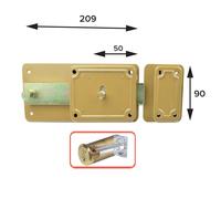 SERRATURA FERROGLIETTO 'P-CS' P60 - 6 mand.E50 Dx solo catenaccio 2 PZ