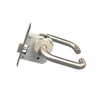 Serratura for canale tagliafuoco a doppia curvatura in acciaio inossidabile 304, serratura a gomito cavo, maniglia divisa, serratura for porta interna con linguetta a scrocco singolo